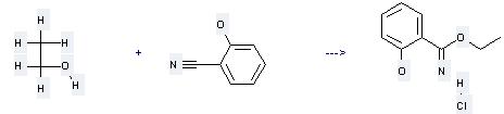 2-Cyanophenol can react with ethanol to get salicylimidic acid ethyl ester; hydrochloride.