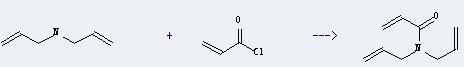 Diallylamine can react with acryloyl chloride to get diallylacrylamide
