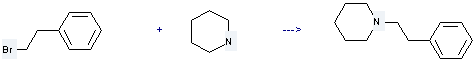 2-Phenylethyl bromide is used to produce 1-phenethyl-piperidine by reaction with piperidine.